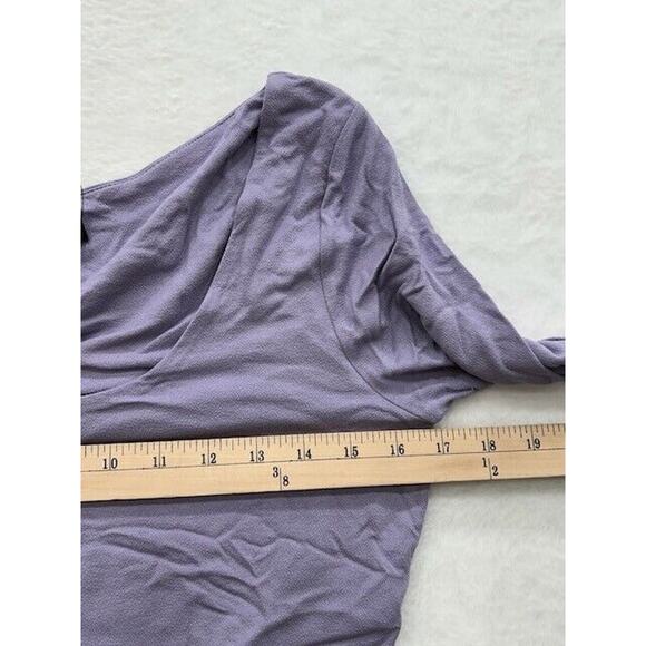 NWT Naked Wardrobe Scoop Neck Crop Top Long Sleeve Stretch Iris Plus Size 1X - Picture 6 of 10